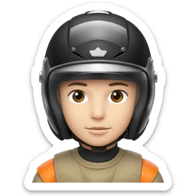 motorcycle human with helmet sticker