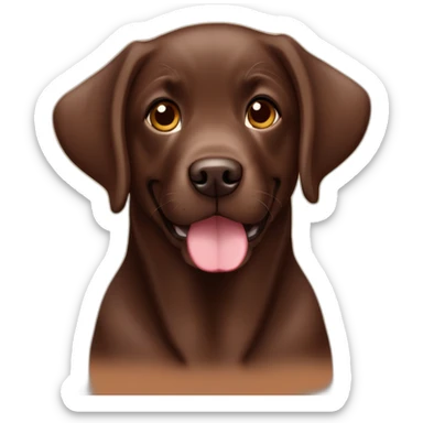 Chocolate labrador puppie autumm season sticker