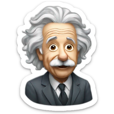 Albert Einstein qui tire sa langue sticker