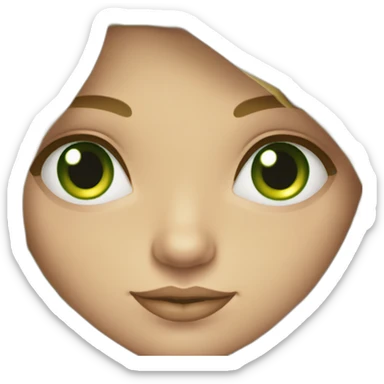 gypsy blond long hair green eyes girl sticker