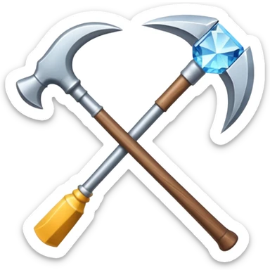 two sides pickaxe minecraft  sticker