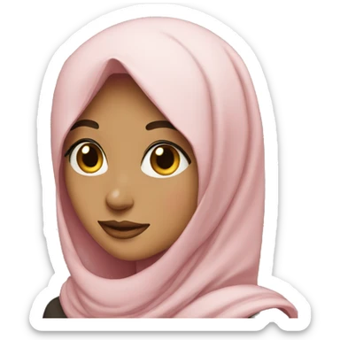 wink hijab girl sticker