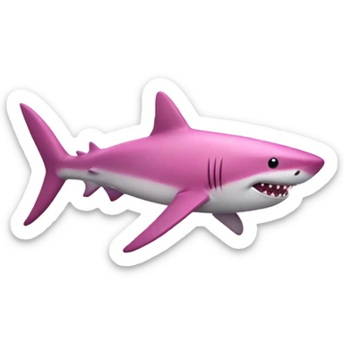 pink shark sticker
