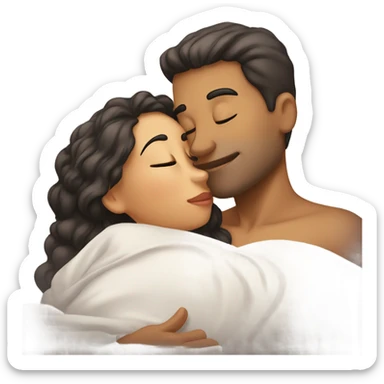 Husband kissing wife good night sticker