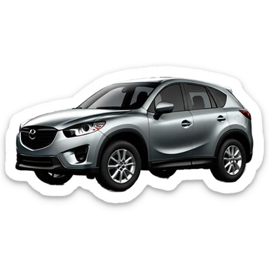 mazda cx5 2024 polymetal grey with black rims flat shading sticker