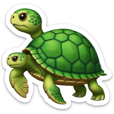 Une tortue avec un très très long cou sticker