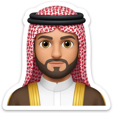 Saudi male with a shumagh sticker