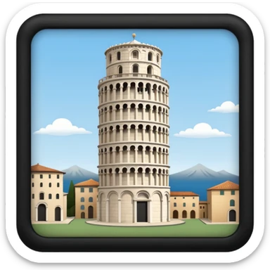 battistero torre di pisa sticker