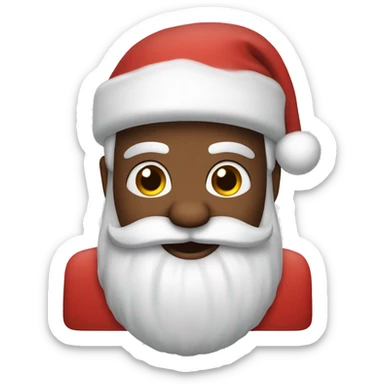 santa and rudolph sticker