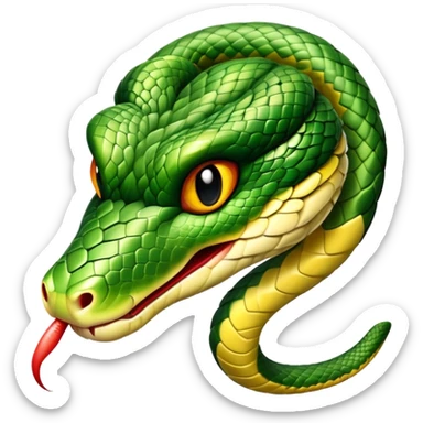 cute snake head sticker