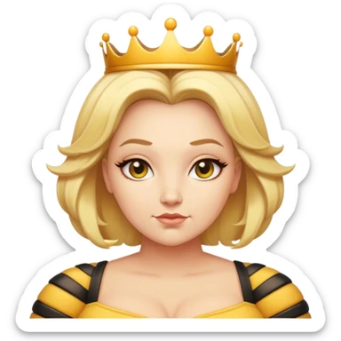 Plus size blonde lesbian queen bee sticker