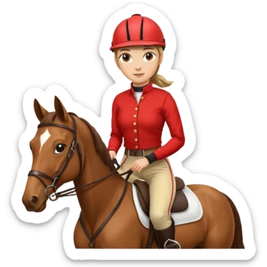  horse jockey woman sticker