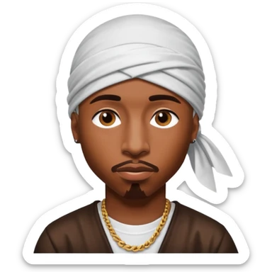 2Pac only face and durage sticker