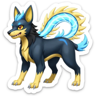 Luxray-Manectric-Umbreon-Houndoom-Pokémon-Fakémon-hybrid-creature sticker