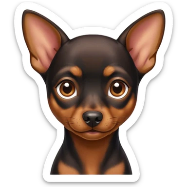 Min pin dog sticker