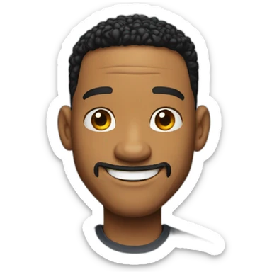 Will smith with a big smile sticker