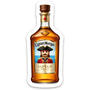 Une bouteille de captain morgan  sticker