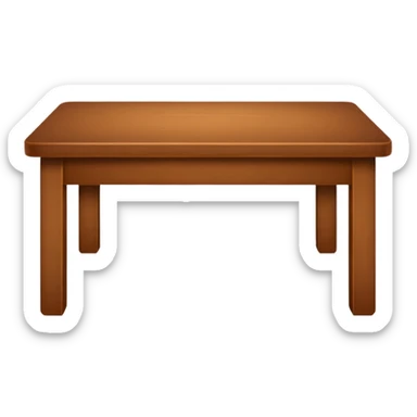 Table facing at the front sticker