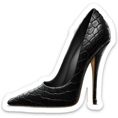 Black crocodile stiletto sticker