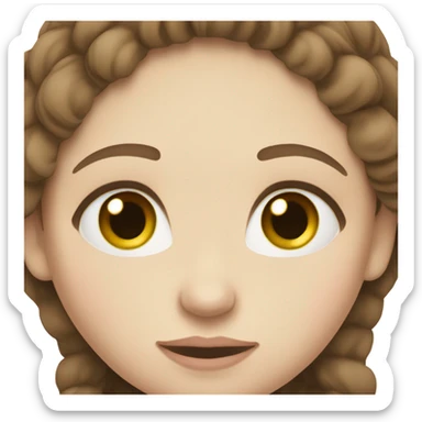 pregnant brown haired pale skin women with green eyes be sticker