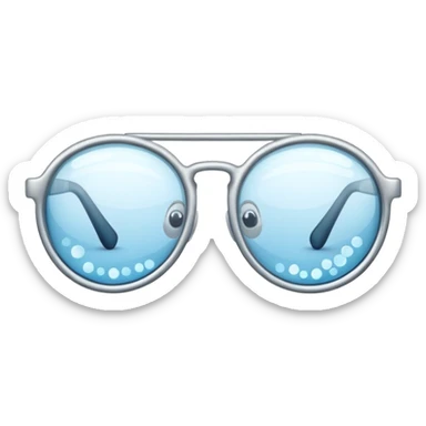 pair of glasses with sparkle sticker