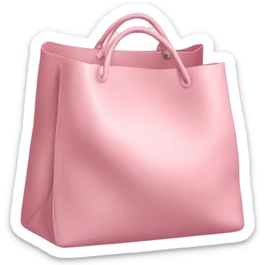 large pastel pink bag filled with cosmetics sticker