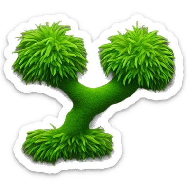 vibrnt gree moss on a stone sticker