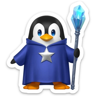 Penguin Wizard sticker