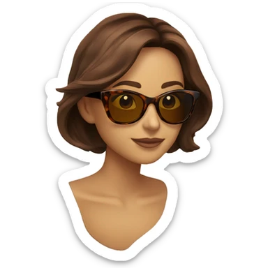 Brown sun glasses women’s tortoise shell sticker