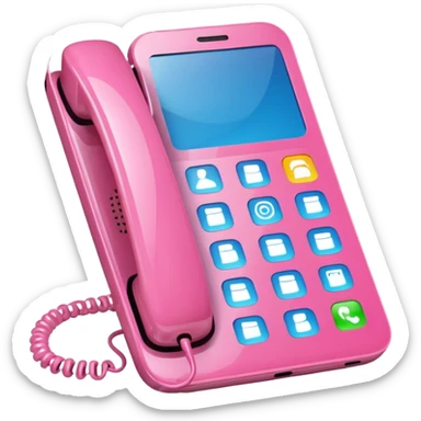pink phone contacts sticker