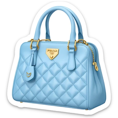 Light blue Prada purse sticker