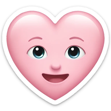 Baby pink heart sticker