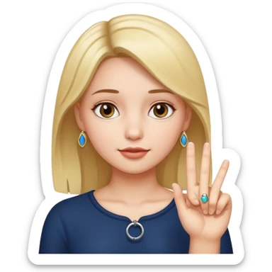 Finger and girl and dil sticker