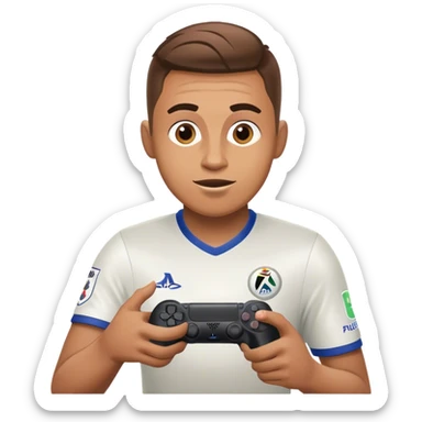 guy playing fifa on the playstation sticker