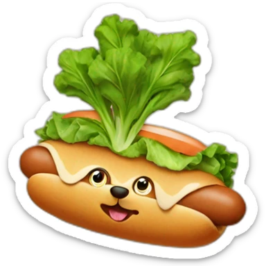 veggie dog sticker