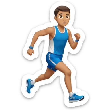 businessman running a marathon sticker