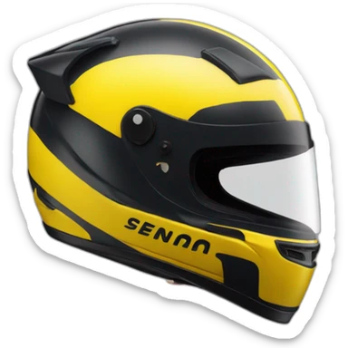 Ayrton Senna yellow helmet sticker