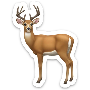 Whitetail deer sticker