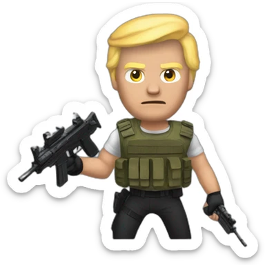 trump playing counter strike sticker