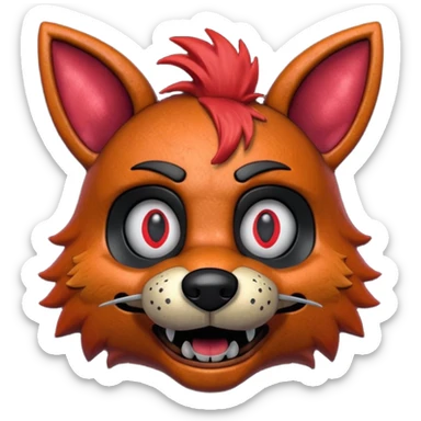 The head of Foxy of five nights at Freddy sticker