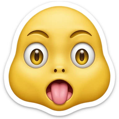 like this one “😜” but with open eyes and the tongue shaking left and right effortlessly  sticker