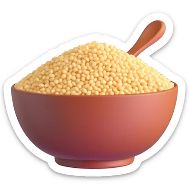 realistic grains of quinoa in a bowl sticker