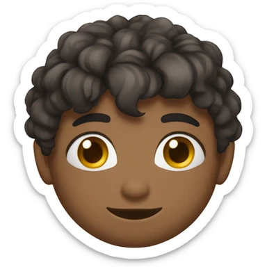 Moça morena olhos castanhos claros, cabelo preto medio, segurando uma caneca sticker