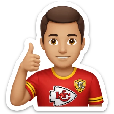 Kansas City Chiefs thumbs up sticker