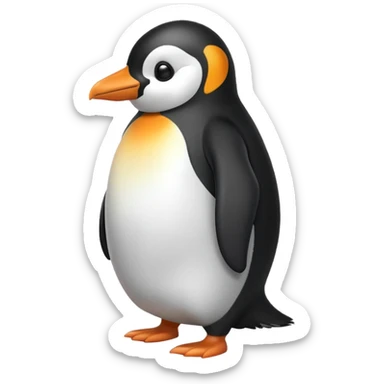 Penguin with a big butt sticker