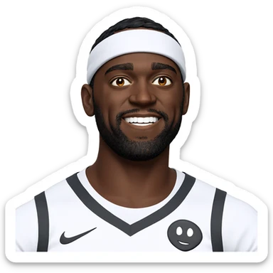 smiling dark-skinned man portrait sticker