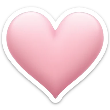 A soft pink heart sticker