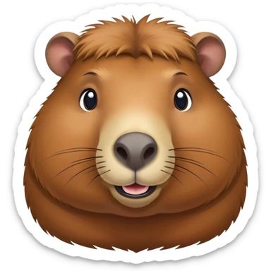 Capybara happy sticker