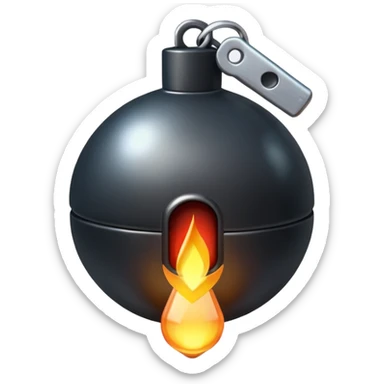 a cartoon bomb with a lit fuse sticker