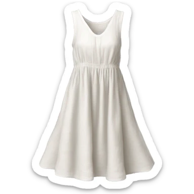 white flowy linen sundress sticker